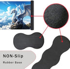 Keyboard Wrist Rest and Mouse Pad with Wrist Support Set Ergonomic Coaster,Memory Foam,Easy Typing Pain Relief,Large XL Desk Mat 31.5"x 11.8",White Dragon Cloud - Image 3