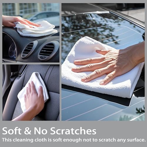 Greenfound Microfiber Cleaning Cloth Roll -80 Pack, 11.5x11.5, Tear Away Towels, Reusable and Washable Rags, White - Image 5