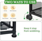 Sbanmao 4 Drawer Rolling File Cabinet, Mobile Filing Cart with Wheels Black - Image 7