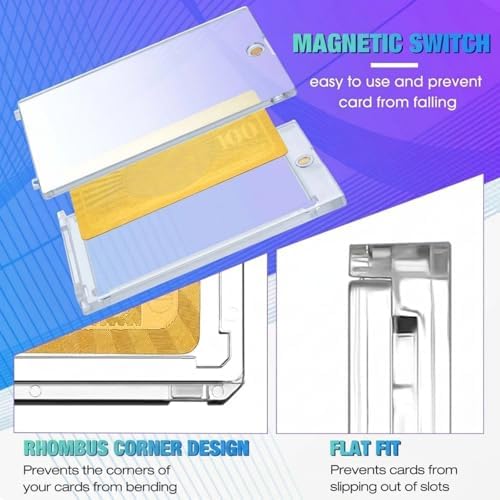 SATINIOR 350 Pcs Clear 100 Pt Magnetic Card Holders for Trading Cards - Image 3