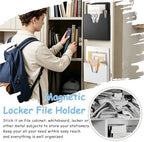 MFTEK Magnetic File Holder 6 Pockets Paper Holder, Hanging File Organizer Office Supplies Storage for Cabinets, Whiteboard, Magnetic Mail Letter Folder for Refrigerator (Classic Black) - Image 7