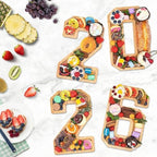 4PCS Wooden Graduation Decorations Number Charcuterie Board Box-(with 14 Balloons) 2026 Charcuterie Numbers Fillable Food Graduation Party Supplies - Image 2