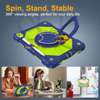 Case for iPad (A16) 11th/10th Generation 11/10.9 Inch 2025/2022, Ubearkk for iPad a16 case with Screen Protector, 360 Degree Rotating Stand Shoulder Strap Pencil Holder,Navy Green - Image 4