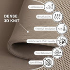DECOLAB Desk Divider, Privacy Tabletop Partition Panel 48"x18", Taupe - Image 5