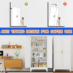 GAIOUS 75.2" Tall Metal Storage Cabinet, Kitchen Pantry Cabinet White - Image 6