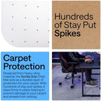 GORILLA GRIP Office Chair Mat for Carpet Floors, Heavy Duty 32x48 Clear Lip - Image 3