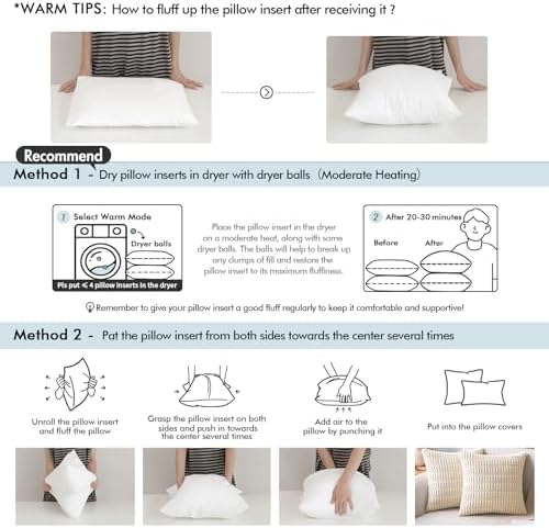 MIULEE 12x20 Inches Pillow Inserts Pack of 4, Decorative Throw Pillow Inserts for Couch - Image 2