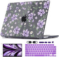 Purple Flowers Case for 2022-2026 MacBook Air 13.6 Inch M5/M4/M3/M2 by Unknown