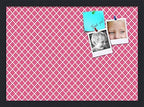 PinPix 21x15 inch Cork Bulletin Board. This Decorative Framed Pin Board Comes with Diamond Pattern in Hot Pink Design and Satin Black. Ideal for Home, Office Decor or School (PinPix-302) by PinPixBulletinBoards