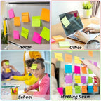 100 Pack Sticky Notes Bulk 3x3 Inch Colorful Self Stick Note Pads - Image 4