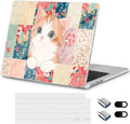 for New MacBook Air 13 inch Case 2026 M5 2025 M4 2024 M3 Chip– Aesthetic Lightweight Cute Design Clear Hard Shell 6-in-1 Bundle with TPU Keyboard Cover & 2X OTG Adapters, Lovely Cat by Loyrina