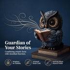 Owl Decorative Bookends for Shelves, Heavy Duty Resin Book Ends with Non-Slip Pads, Vintage Reading Owl Statues, Library Office Home Decor, Book Lover and Teacher Gifts - Image 3