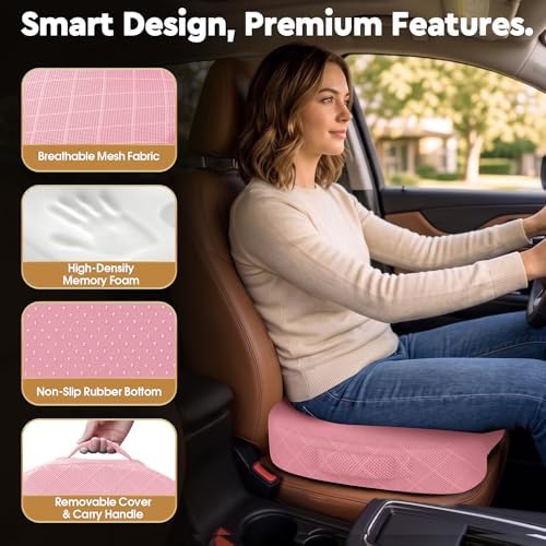TushGuard Seat Cushion, Memory Foam Office Chair Cushion - Pink, XXX-Large - Image 6