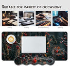 Large Keyboard Mouse Pad Set, Extended Mouse Pad+Keyboard Wrist Rest Support, Memory Foam Ergonomic Easy Typing, 4Pcs (31.5×11.8 in) Desk Pad Set for Office Home,Cardinal Bird - Image 7