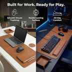 LL LEATHER LOVERS Leather Desk Mat, 13" x 28" Tan, Desk Mouse Pads on Top of Desks, Non Slip Top Grain Leather Desk Blotter, Laptop Desk Mat, Desk Writing Pad for Office and Home - Image 5