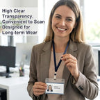 Marspark 4"x3" Name Badge Holder with Lanyard Bulk, Dark Blue, 200 Sets - Image 5