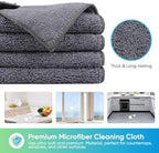 HOMEXCEL Grey Microfiber Cleaning Cloth, Microfiber Towels for Car, 12 Pack - Image 2