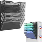 Gawerk Magnetic Wall File Holder – Magnetic Paper & Document Organizer for Home and Office (5 Tier) by Gawerk