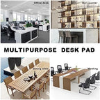 CENNBIE MAX220 86.6" x 39.4" Leather Desk Mat Protector, Extra Large Leather Desk Pad for Full Desk - XXL Super Large Mouse Pad (Black) - Image 6