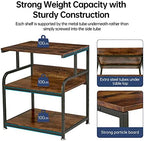 Fannova Large Printer Stand Table with Height Adjustable Storage Shelf - Image 3