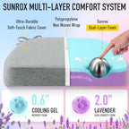 SUNROX Cooling Gel Memory Foam Chair Cushions, 2.6" Thick U-Shaped Dual-Layer Comfort Dining Chair Pads, Non Slip Seat Cushion with Ties for Indoor Kitchen Office 17"x16" Set of 4, Heather Grey - Image 2