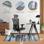 Office Chair Mat for Hardwood Floor&Tile Floor,36"X 48"-Abstract Dark Grey - Image 2