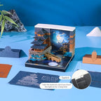 3D Art Calendar Memo Pad 2027,Desk Time Piece Calendar 3D Riverside Pavilion Notepad Creative Rip Away Calendar Paper Carving Note - Image 3