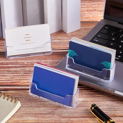 Thenshop 64 Pack Business Card Holder Clear Acrylic Stand, Desktop Style - Image 6
