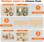 AMSXNOO Large Wood Pegboard Wall Organizer Kits, 31.5X70.9IN/80X180CM - Image 3