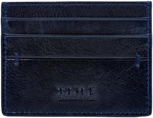 Time Resistance Credit Card Case - Leather Business Card Holder - Italian Handmade Card Organizer by %E2%80%8E