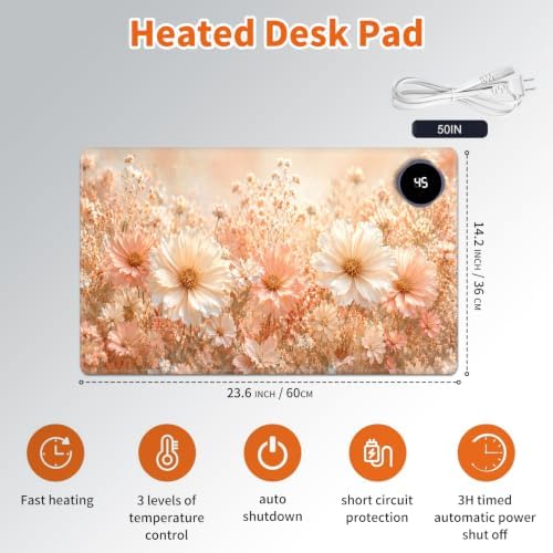 Heated Desk Pad & Mouse Pad, 3 Heat Levels, 3-Hour Auto Shut-Off - Image 2