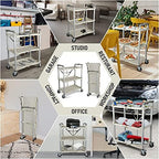 Olympia Tools 89-355 Pack N Roll Collapsible Service Cart, XL, 300LB Capacity, White - Image 2
