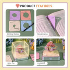 HOTOYMDS3D Calendar 2027,Time Piece Calendar 2027 With LED Lights,3D Art Calendar Memo Pad,Colorful Treehouse Desktop Decoration,Tear-Away 3D Paper Art Notepad,Christmas Gift,New Year Gift (Colorful Treehouse) - Image 5