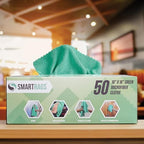 Arkwright Smart Rags Microfiber Cleaning Cloths Bulk, Case of 400, Lint Free 215 GSM Reusable Towels for Auto, Office and Household Cleaning, 16 x 16 in, Green - Image 4