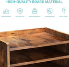Wood Desk File Organizer with Side File Rack, Space-Efficient Design Easy to Assemble for Efficient Office Setup, Reduces Desk Clutter (Brown) - Image 4