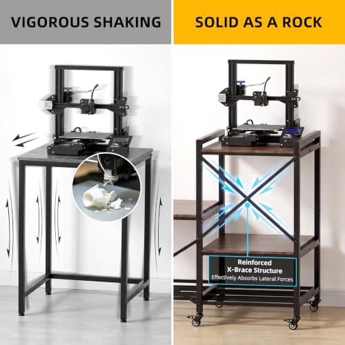 Sturdy 3D Printer Stand with Filament Storage, Heavy Duty 3D Printer Table - Image 4