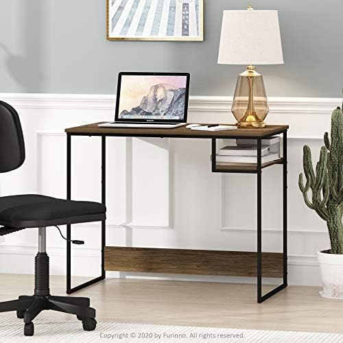 FURINNO Moretti Lifestyle Study Desk, 35 Inches, Columbia Walnut - Image 2