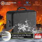 ENGPOW 5200°F Fireproof Document Bag with Lock,8 Layers Heat Insulated - Image 2