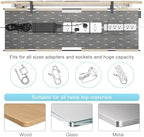 No Drill Under Desk Cable Management Tray, 30" Felt Cord Organizer - Image 2