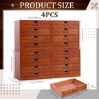 Wesiti 16 Drawers Wooden Apothecary Cabinet, Vintage Desktop Organizer - Image 3