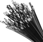 XINGO 8 inch Black Metal Zip Ties (600 Pack), 304 Stainless Steel Heavy Duty Zip Ties, 300lbs Tensile Strength, Multi-Purpose Self-locking Cable Ties for Exhaust Wrap, Outdoor and Canopy Etc by XINGO