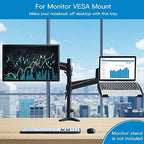 Laptop Tray Steel Notebook Holder for Monitor VESA Mount Stand Fits VESA 100x100 mm Mounting Holes with M4 Screws, 22lbs Capacity with Vented Cooling Platform - Image 5