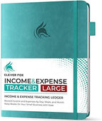 Clever Fox Income & Expense Tracker, Business Ledger 5.8x8.3 Turquoise by CleverFox