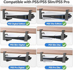 Kosker No-Drill PS5/Slim/Pro Under Desk Mount, Metal Under Desk PS 5 Mount for PS5 Slim Digital & Disc, PS 5 Holder Under Desk with Clamp, Screw and EVA Foam for PS 5/Slim/Pro Digital Console - Image 2