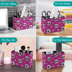 Storage Organizer Rich Shallow Pastel Lovely Circle Skull Skeleton Rotating Multi‑Functional Pouch,Art‑Craft with Accessories - Image 4