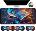 4Pcs Memory Foam Keyboard Wrist Rest Desk Mat Set, Book Blue Butterfly by Dikoer