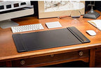 Dacasso Black Leather 22" x 14" Side Rails Desk Pad - Image 2