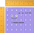 Azar Displays 771620-PUR Plastic Pegboard for Wall Organization - Garage Tool Organizer Wall Mount (Pack of 2) - 1-Sided Durable Wall Panel Organizer (16” W x 20” H x 1” D) - Garage Organizer (Purple) - Image 5