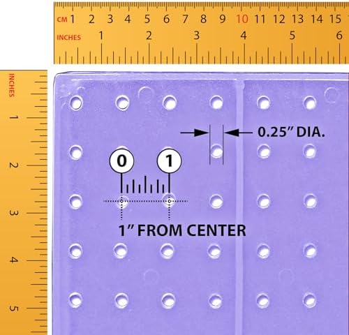 Azar Displays 771620-PUR Plastic Pegboard for Wall Organization - Garage Tool Organizer Wall Mount (Pack of 2) - 1-Sided Durable Wall Panel Organizer (16” W x 20” H x 1” D) - Garage Organizer (Purple) - Image 5