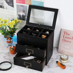 Small Wooden Drawers Wooden Box with Drawer Black - Image 5